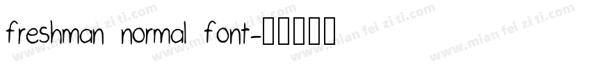 freshman normal font字体转换